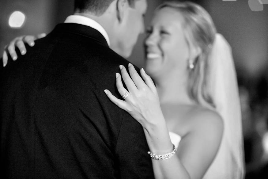 Bride and groom first dance at Olde Bar Philadelphia wedding.